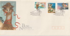 Australia Bush Nativity Christmas 1990 FDC Sc#1194-1196