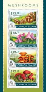 SOLOMON ISLANDS 2015 SHEET MUSHROOMS slm15205a