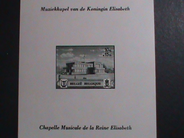 BELGIUM-1940  SC#B318 QUEEN ELIZABETH MUSIC CHAPEL- IMPERF S/S SHEET  VF RARE