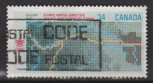  	 Canada 1986 - Scott 1077 used - 34c, Winter Olympic 