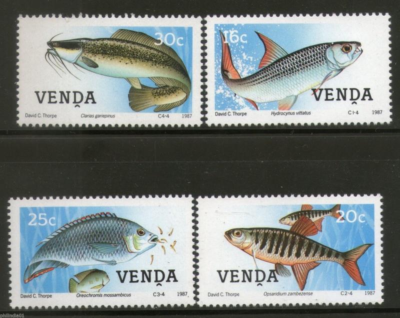 Venda 1987 Freshwater Fish Marine Life Animals Fauna Sc 169-72 MNH # 3575
