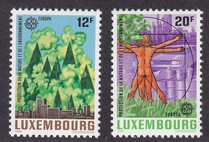 Luxembourg # 751-752, Europa - Polution, NH, 1/2 Cat.