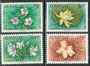 Senegal 1982, Flowers 4v, MNH
