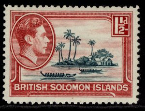 BRITISH SOLOMON ISLANDS GVI SG62, ½d blue-green & carmine, M MINT.