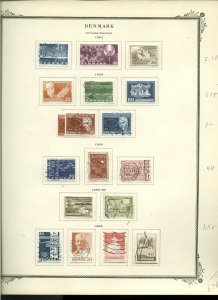 Collection, Denmark Part F Scott Album Pages, 1875/1970 Cat $198, Mint & Used