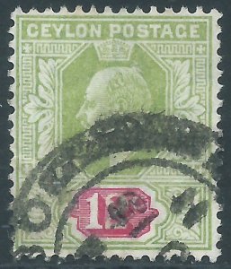 Ceylon, Sc #184, 12c Used