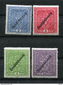 Austria 1918 Overprint MNH Granite paper  Sc 196-9 CV $60 14795