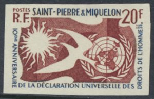 St Pierre & Miquelon  SC#  356 MNH  IMPERF see details & scans