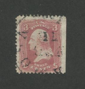 1861 United States Postage Stamp #64b Used Fine Postal Cancel