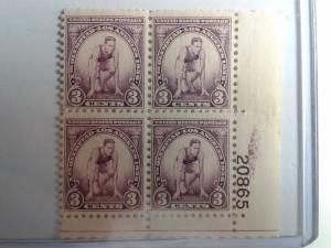 SCOTT # 718 EFO OLYMPICS PLATE BLOCK MINT NEVER HINGED GREAT LOOKING GEM  !!