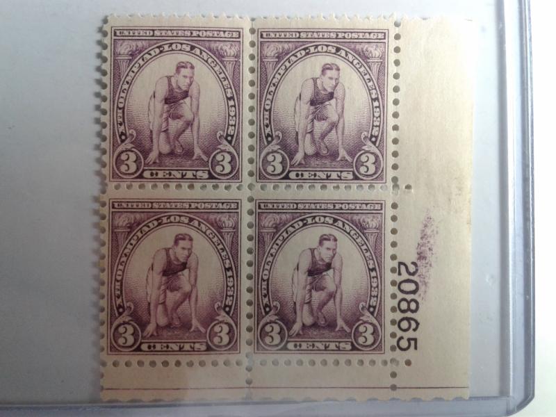 SCOTT # 718 EFO OLYMPICS PLATE BLOCK MINT NEVER HINGED GREAT LOOKING GEM  !!