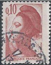 France 1784 (used) 10c Liberty (after Delacroix), dull red (1982)