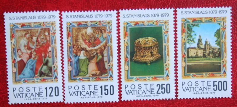 VATICAN CITY 1979 Stanislaus of Poland MNH Scott# 648-651 SG# 715-718
