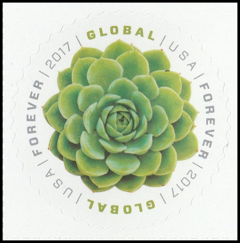US 5198 Green Succulent global F single MNH 2017