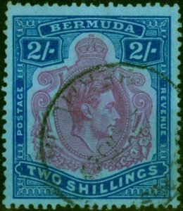 Bermuda 1950 2s Reddish Purple & Blue-Pale Blue SG116f P.13 Fine Used