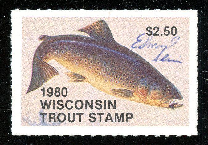 Wisconsin 1980 Trout Stamp