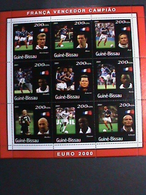 ​GUINEA BISSAU-2001-WORLD SOCCER CHAMPIONSHIPS-FRANCE MNH SHEET VERY FINE