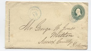 1870s Delaware R.R. route agent marking 3ct green PSE [S.2858] 