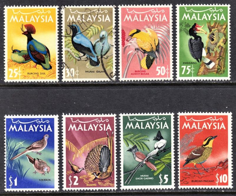 Malaysia Scott 20-27  complete set  F to VF mint & used.