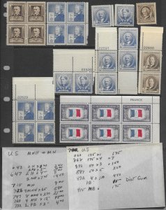 US 643,47,747,760 and more MNH and MH. see desc. 2020 CV $142.20