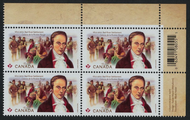 Canada 2539 TR Block MNH Red River Settlement