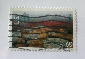 USA Airmail 2001 Scott C138 used - 60c, Acadia National Park