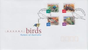 2001 Australia Desert Birds  (Scott 1984-87a) FDC  