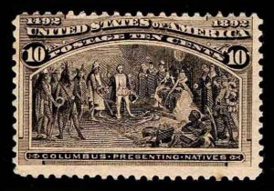 US.#237  .10c Columbian Issue of 1893 - OGXLH - Fine -  CV$45.00 (ESP#6423)