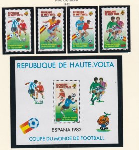 Burkina Faso # C268-271, C282, World Cup Soccer, Mint NH, 1/2 Cat.