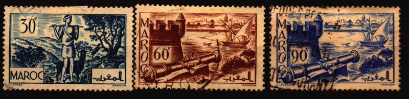 French Morocco Scott 156 , 160A, 164 used