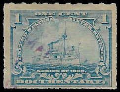 U.S. #R163 Used HR; 25c Battleship - Revenue (1898)