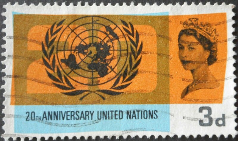 Great Britain 1965 QEII 20th Anniversary UNO 3d with Lake in Russia SG 681pb