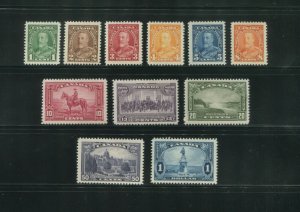 1935 Canada Postage Stamp #217-227 Mint Hinged VF Original Gum Set