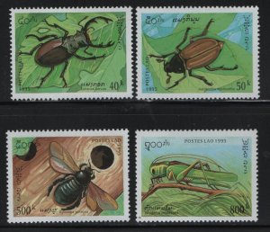 LAOS, 1243-1246, MNH, 1995, INSECTS