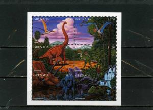 GRENADA 1997 Sc#2639 PREHISTORICAL ANIMALS/DINOSAURS SHEET OF 9 STAMPS MNH