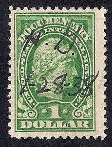 R240 1 Dollar 1917-33 Series Documentary Stamp used F-VF