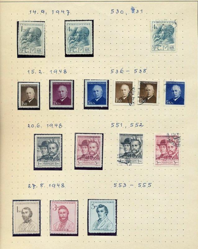 CZECHOSLOVAKIA 1946/50 M&U Incl.Sheets (Appx 90 Items) (Ref DD529