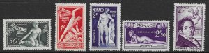 Monaco 209-13  1948 set 5  VF  LH