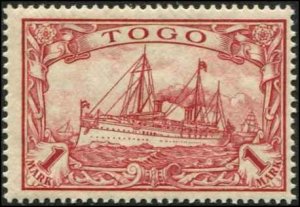 German Togo SC# 16 Kaiser's Yatch 1mark mint never hinged