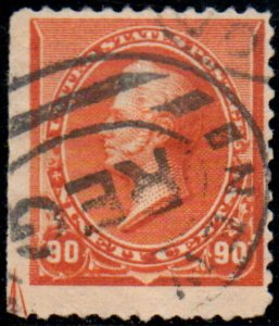 US #229 SCV $150.00 VF nice cancel,  super fresh stamp, part arrow at bottom ...