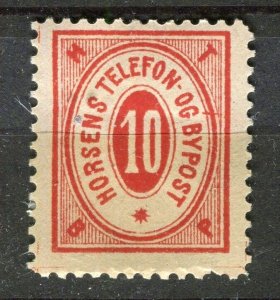 DENMARK; HORSENS BYPOST Local Telefon issue 1886 Mint hinged 10ore. value