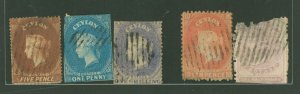 Ceylon #20/25/34/37/38  Multiple