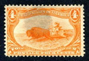 US 1898. Trans-Mississippi issue. 4c orange. Used. Sc#287.