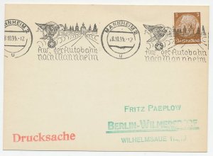 Card / Postmark Germany 1935 Highway - Mannheim