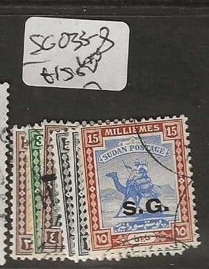SUDAN  SG O33-O38   SERVICE    CAMEL   SET TO 15M    VFU     P0603H