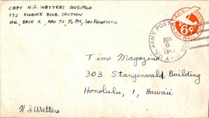 United States A.P.O.'s 6c Monoplane Air Envelope 1945 U.S. Army Postal Servic...