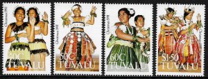 Tuvalu #582-5 MNH Set - Christmas - Dance Costumes