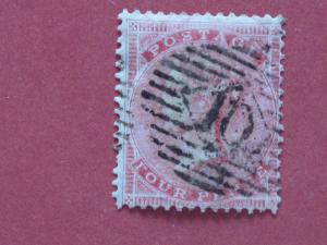 Lot #2944 Victoria 1855 4d Red Large Garter Watermark Used SG66 (1)