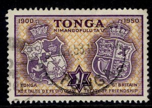 TONGA GVI SG100, 1s yellow-orange & violet, FINE USED.