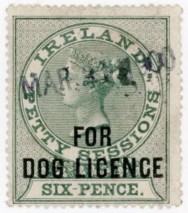 (I.B) QV Revenue : Ireland Dog Licence 6d